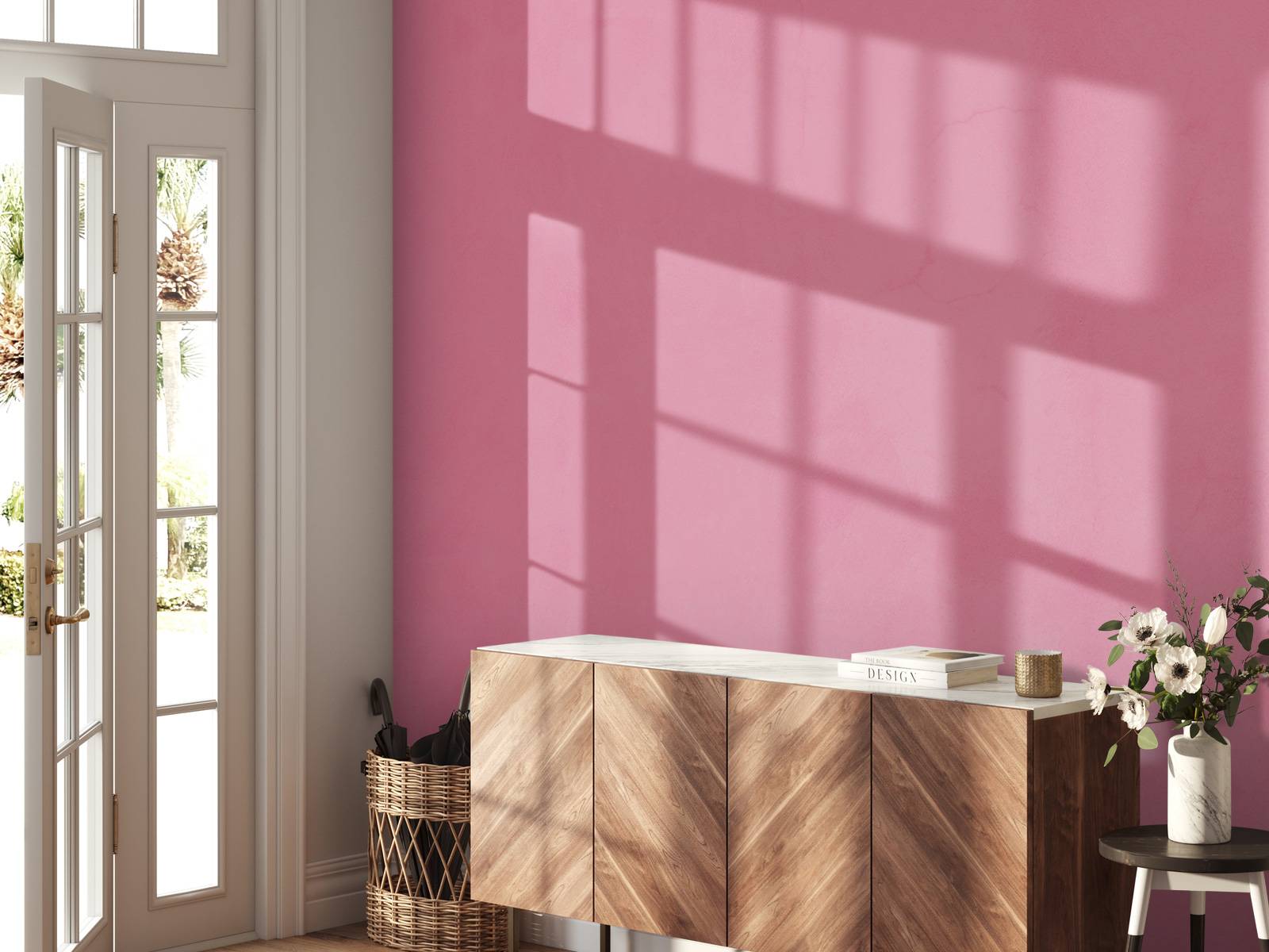 Shimmering blush concrete