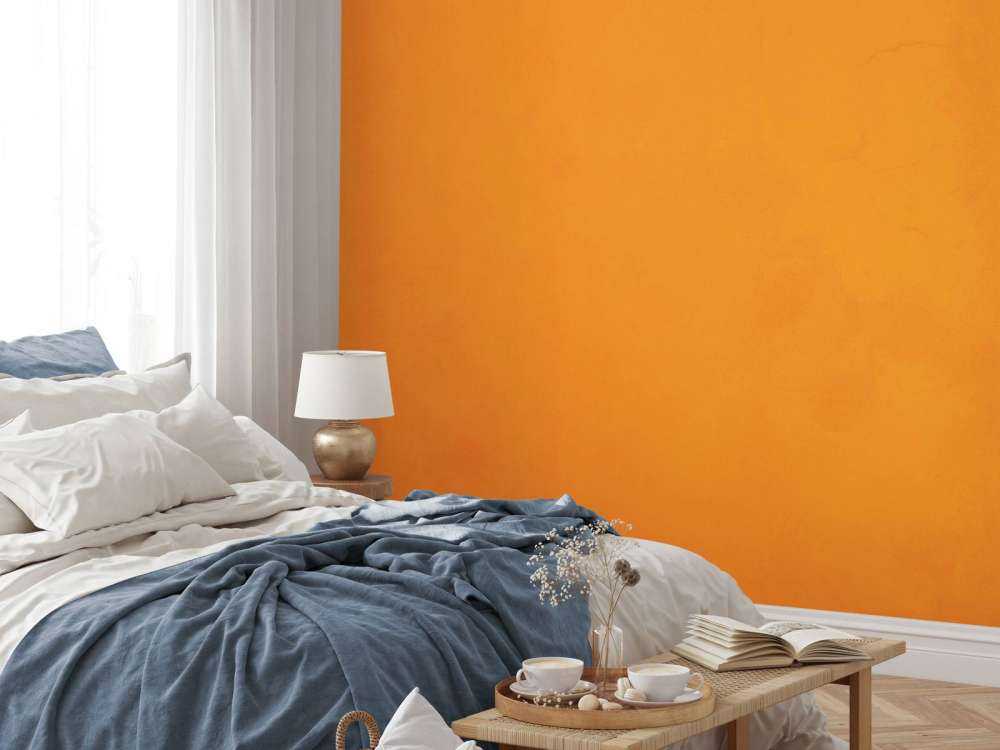 Bright orange concrete