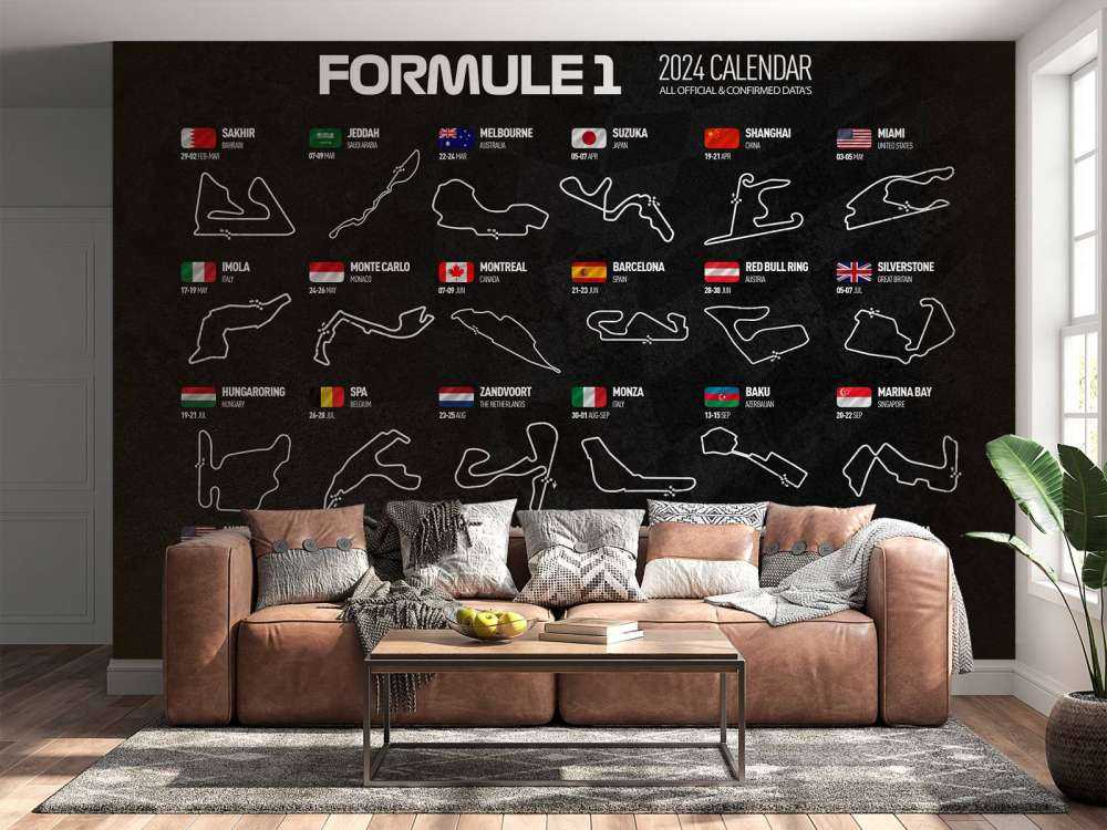 Map of Formula 1 Circuit Season Calendar 2024 ǀ Maps of all cities