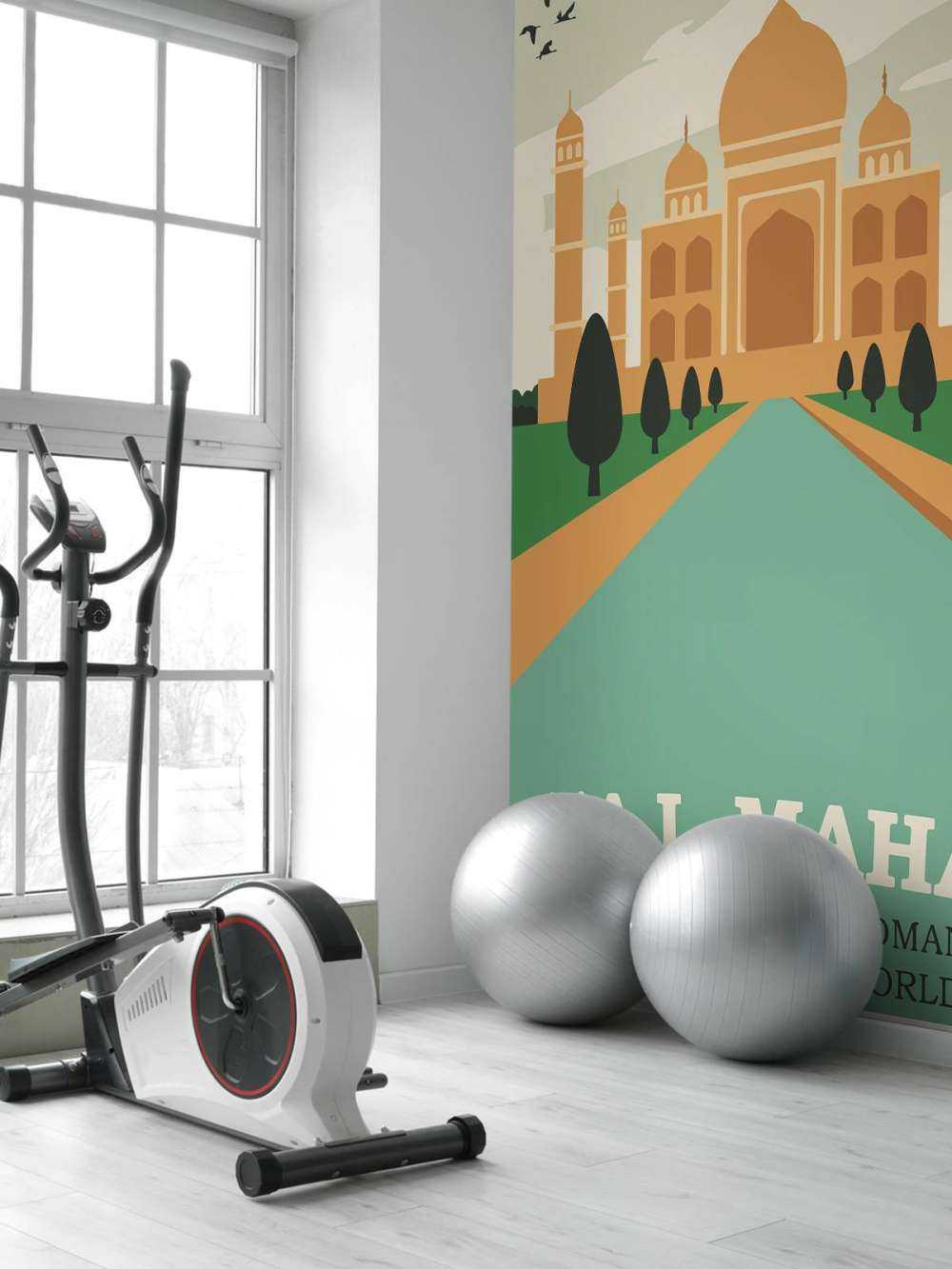 Geïllustreerde poster van Taj Mahal