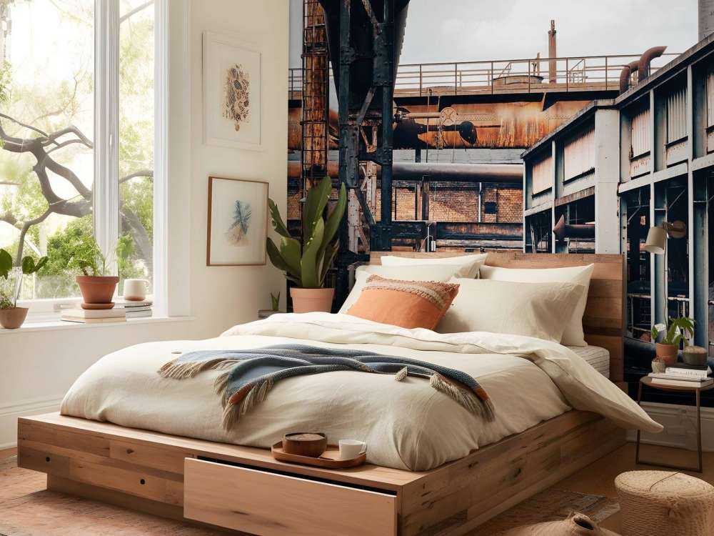 Rails at old a factory