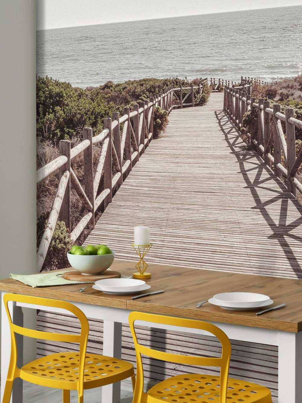 Beach foothbridge