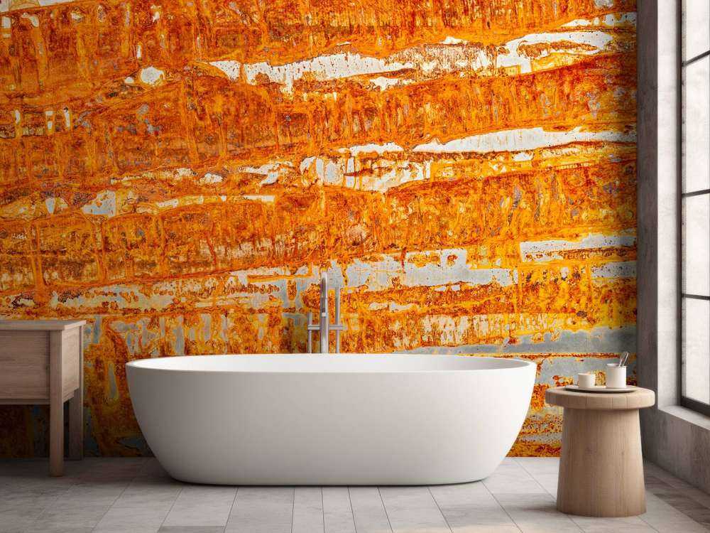 Rusted metal plate