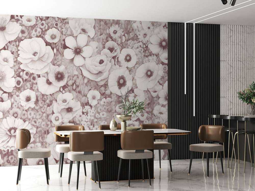 Poppy Tale Monochrome Bordeaux