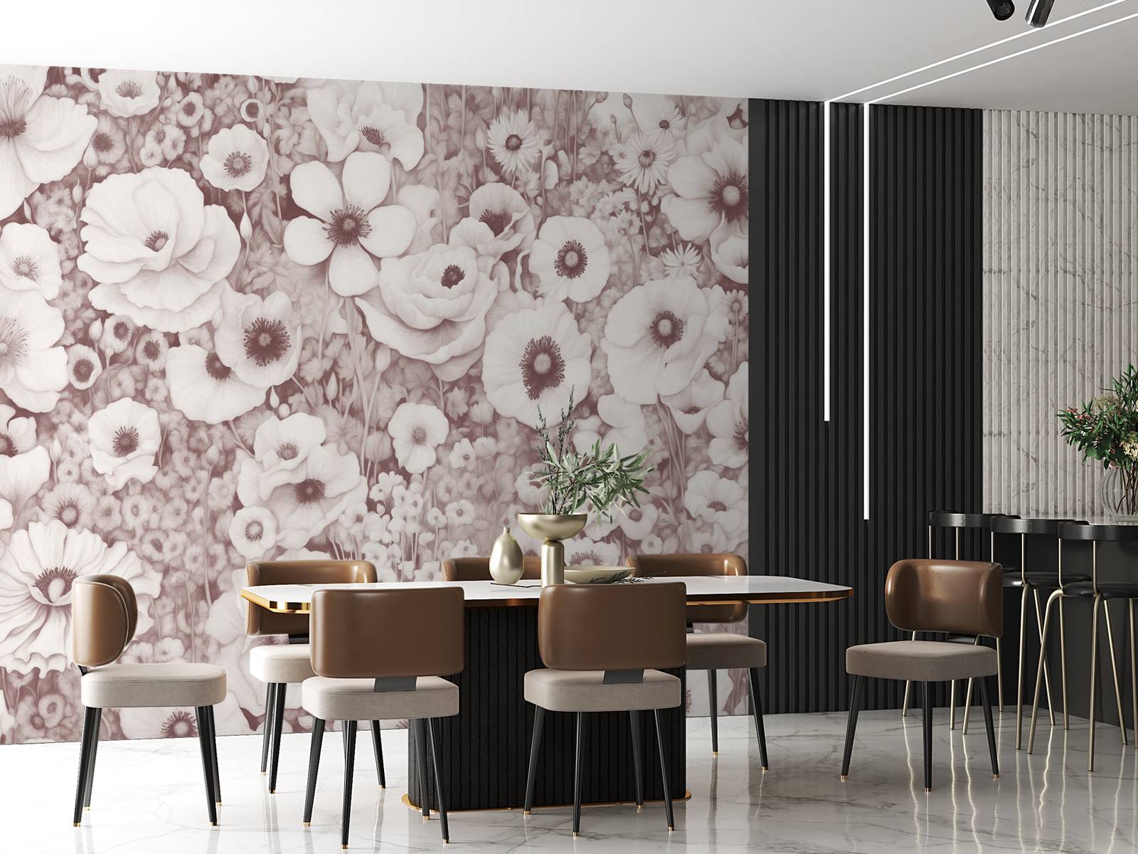 Poppy Tale Monochrome Bordeaux
