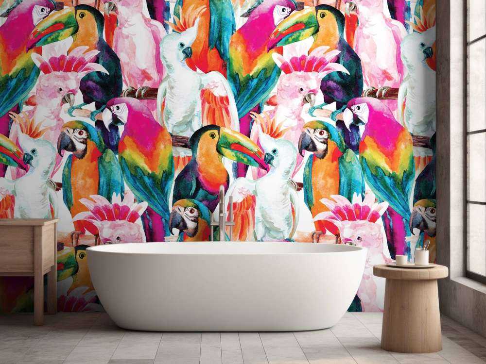 Tropical coloured birds