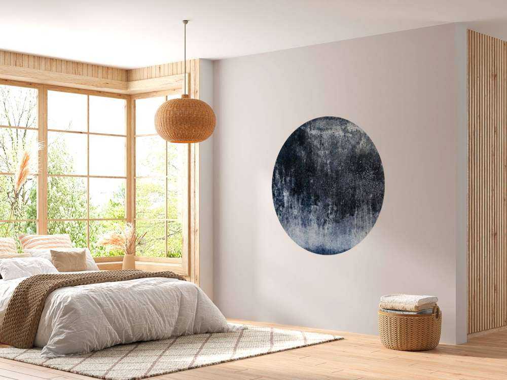 Old weathered blue wall