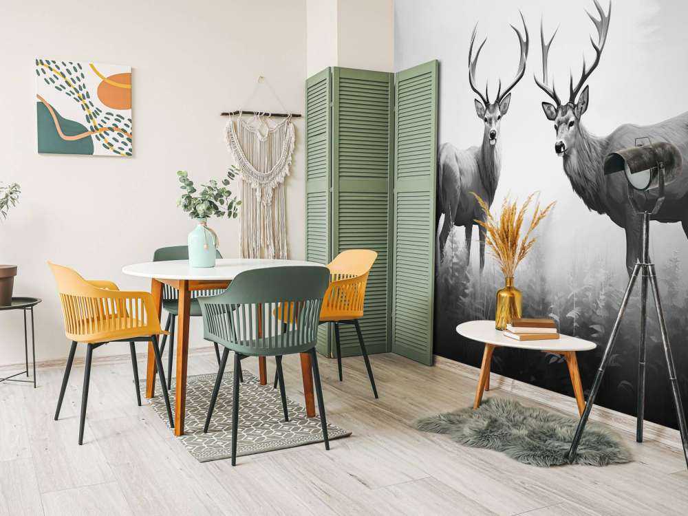 Foggy Forest Deer Symmetry