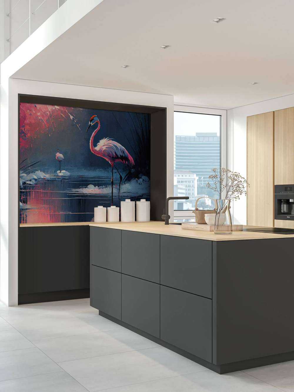 Flamingo Reflection Symphony