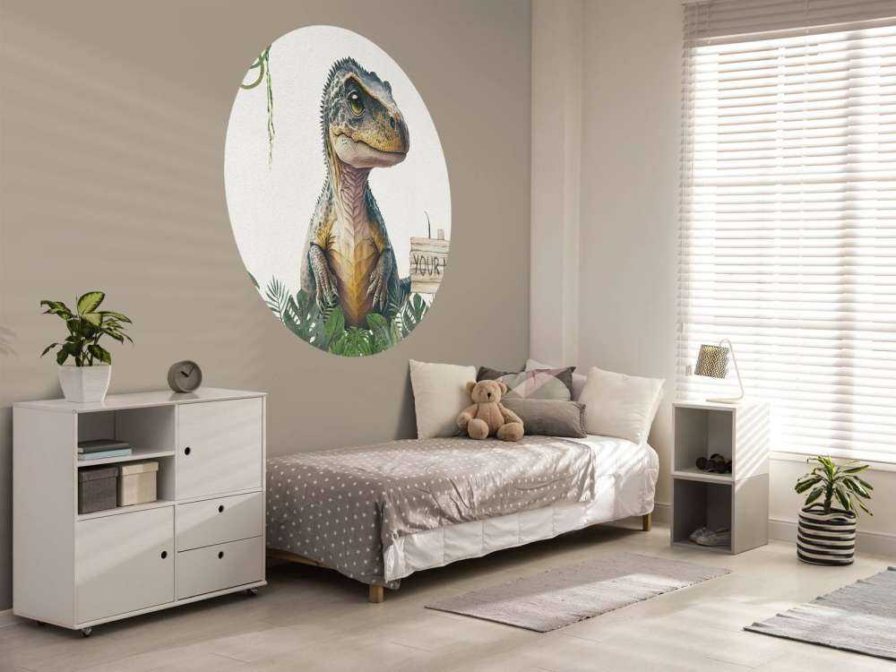 Baby t-rex in the jungle