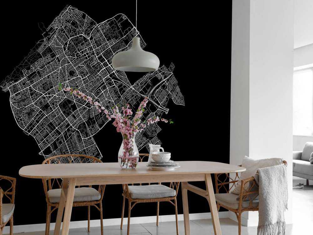 Map of The Hague, black