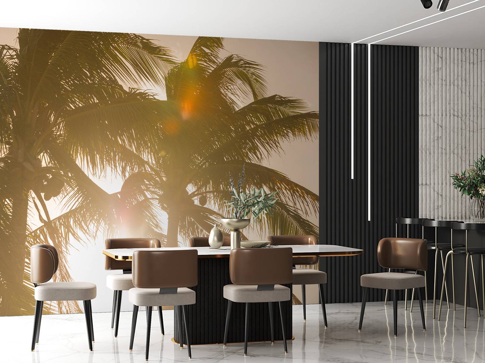 Tropical palm trees