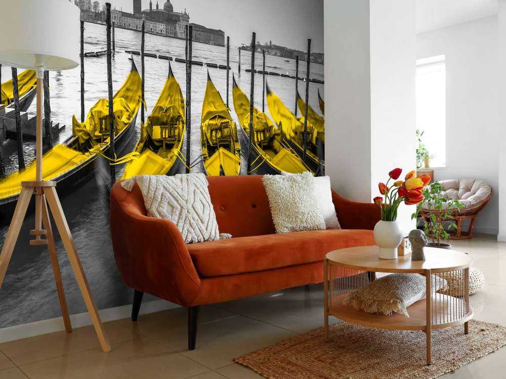 Gondolas along the canal