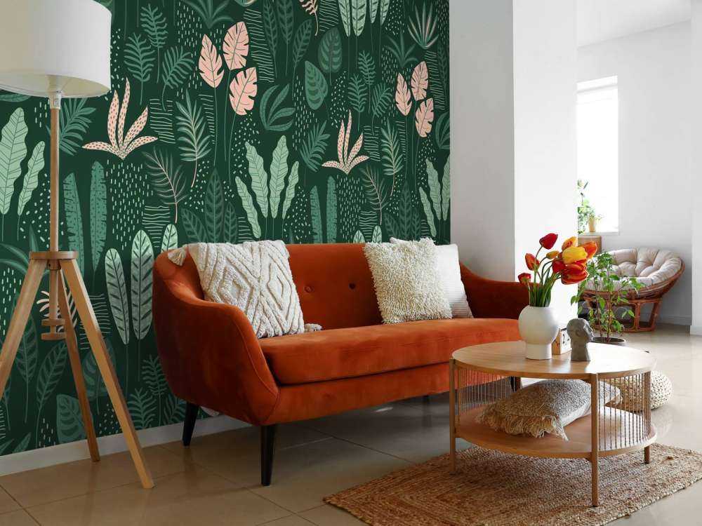 Cheerful leaf pattern