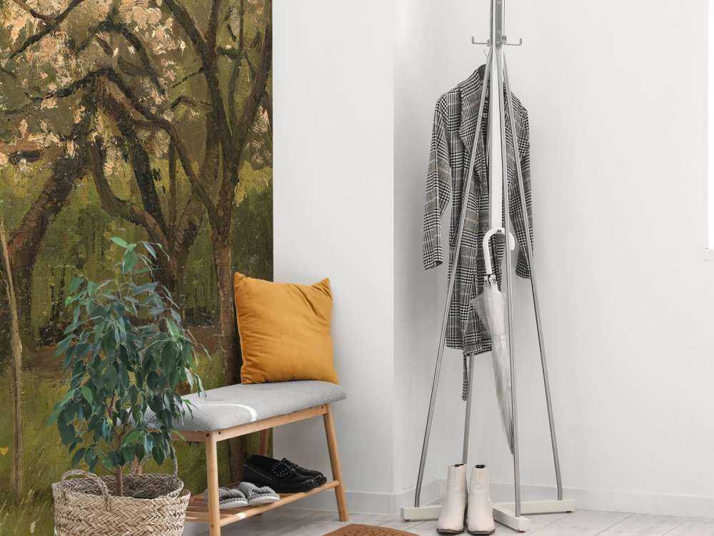 Flowering tree in an orchard