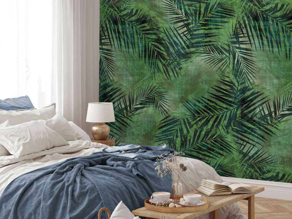 Green tropical leaves