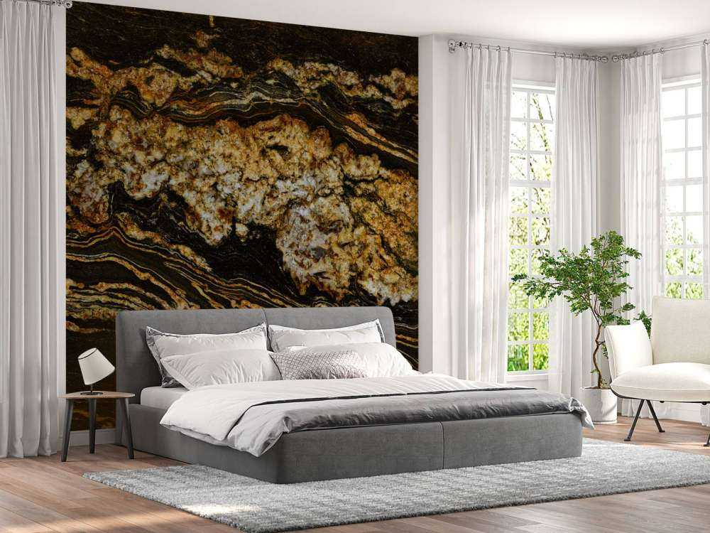 Black gold marble