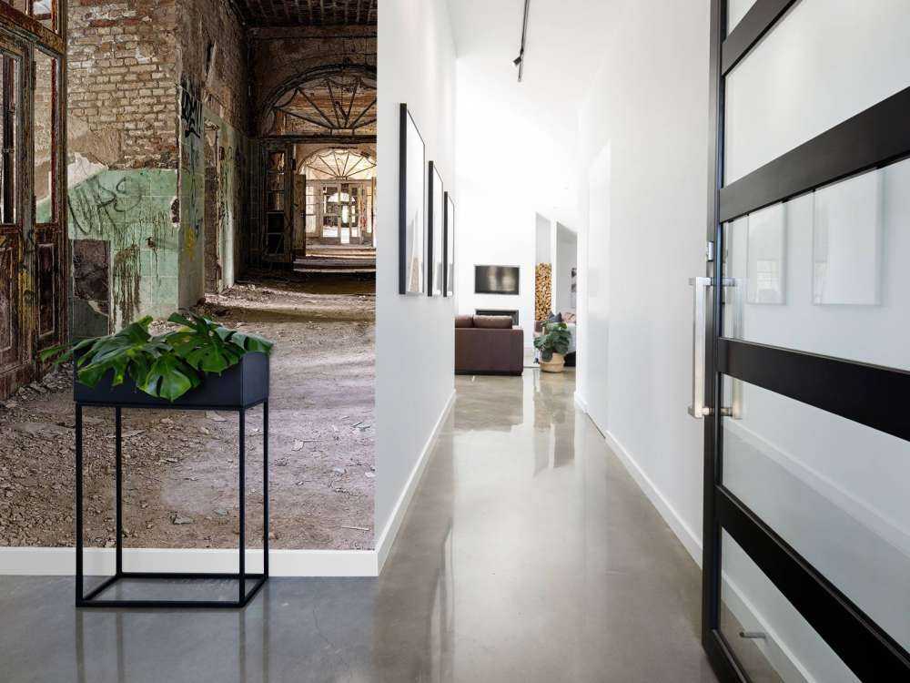 Stairwell in abandoned building