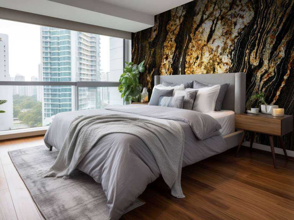 Dark marble with gold structure