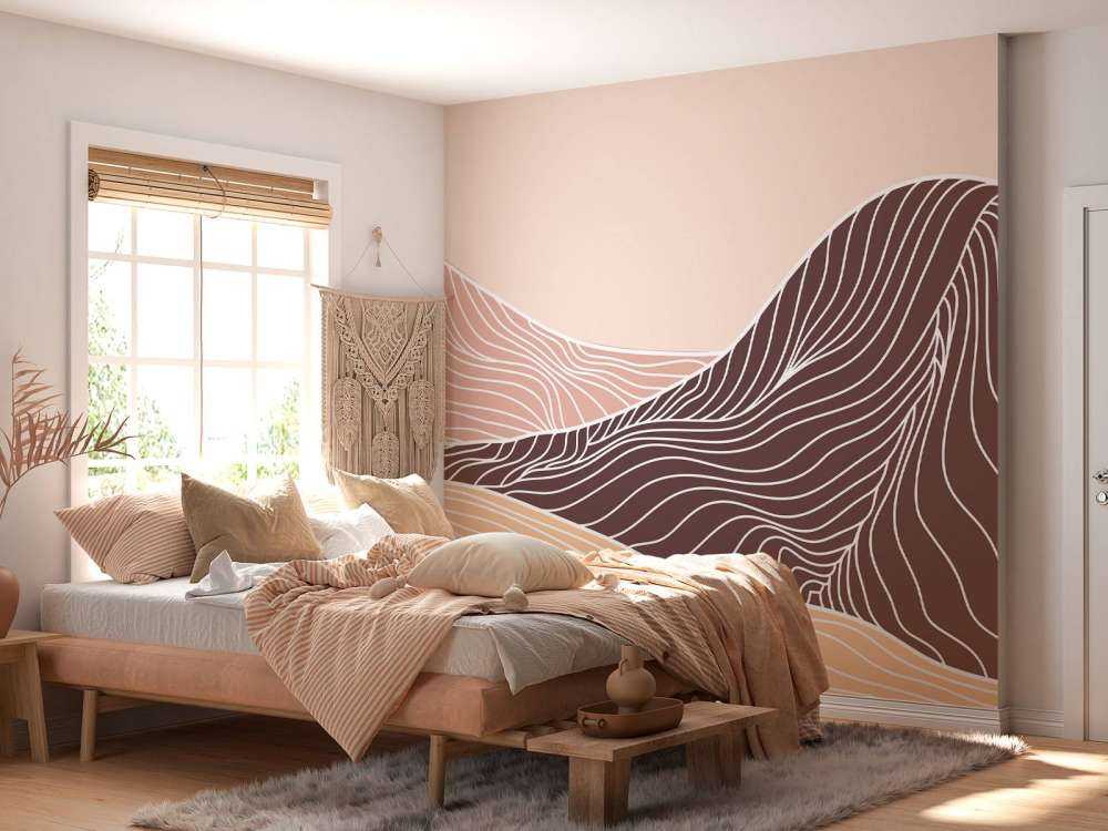 Colored lineart mountains