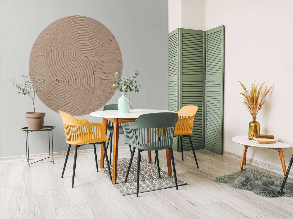 Organic lines and structures hem in taupe