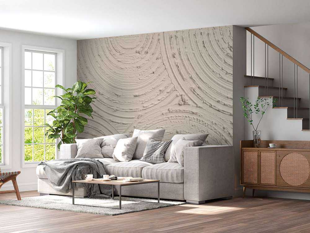 Zen circles coarse structure in linen