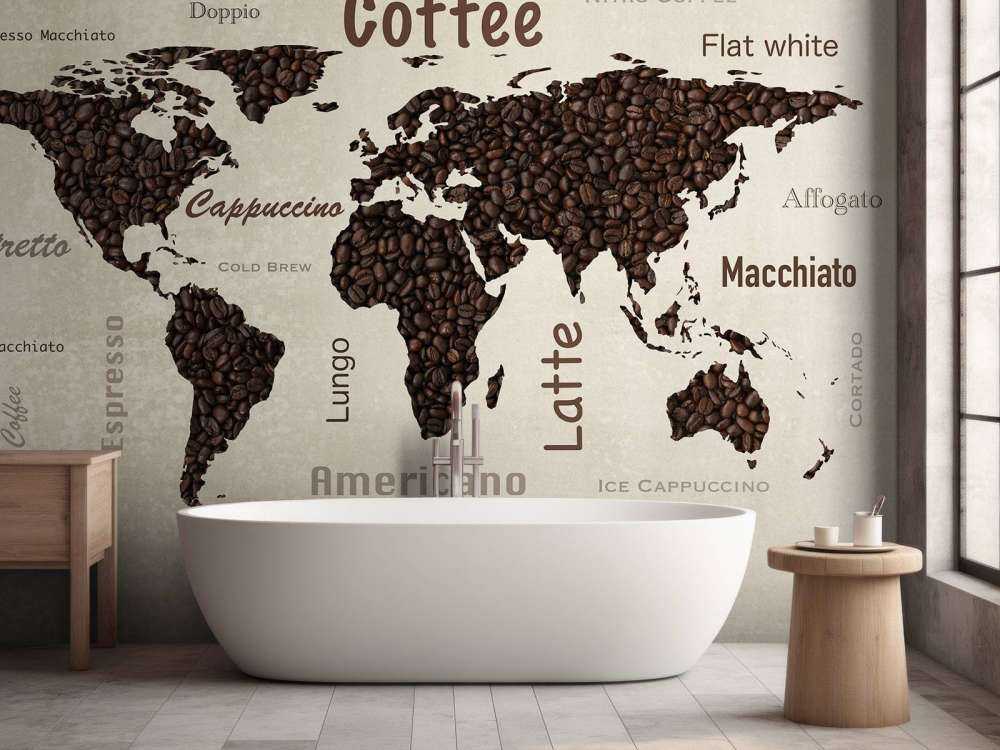 World map coffee