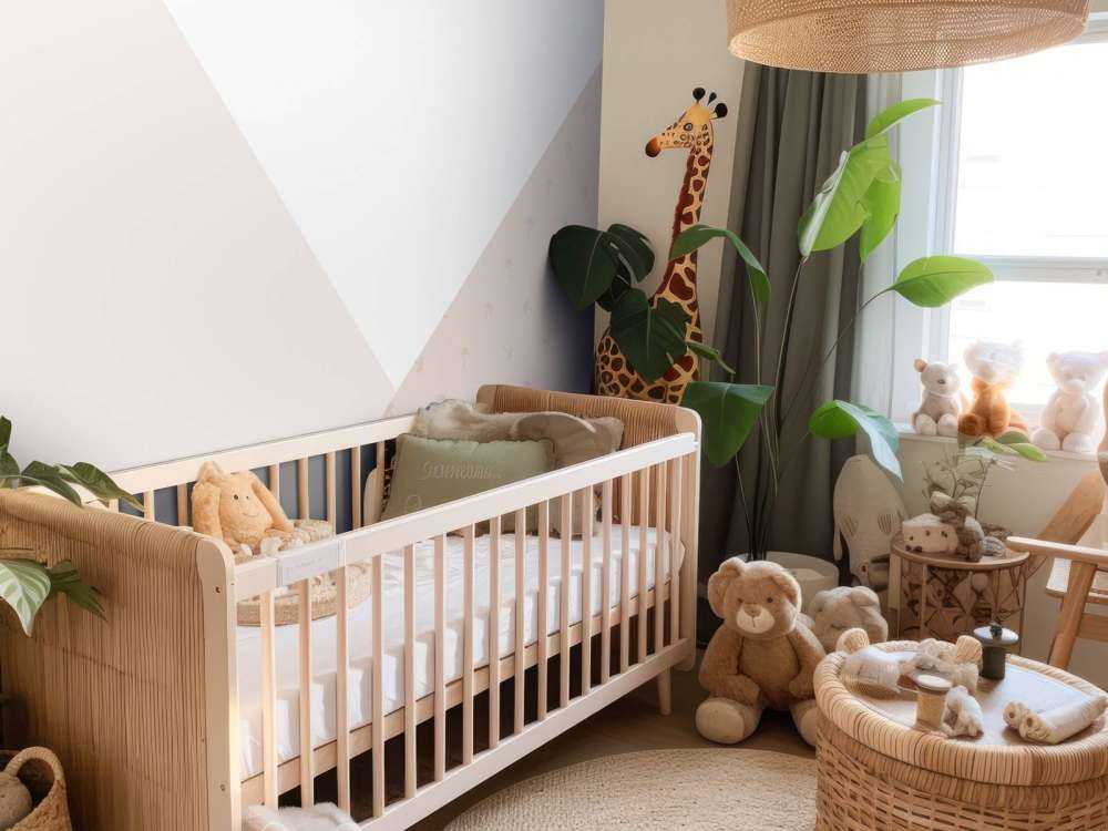 Pink triangles with palm trees