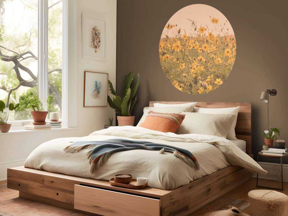 Yellow flowers with vintage look