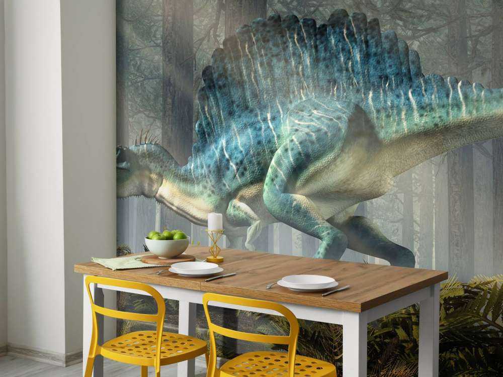 Spinosaur in a forest