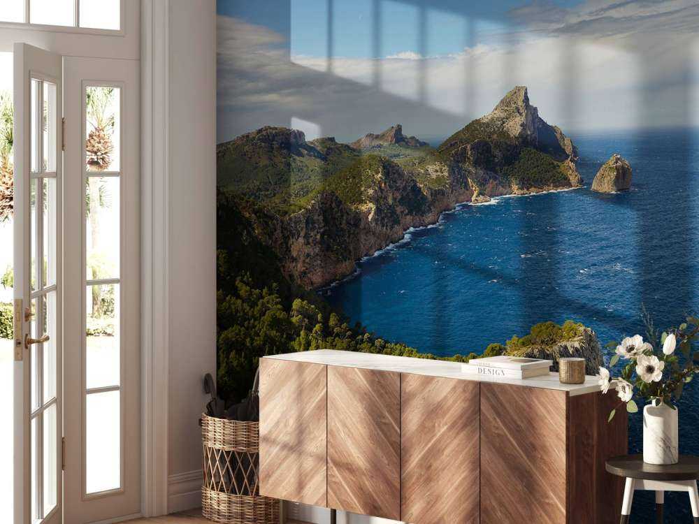 Flared rock in the sea