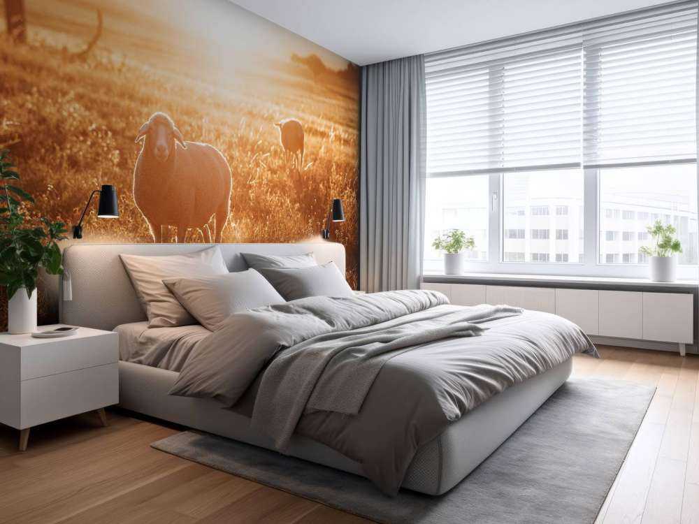 Sheep in beautiful pasture