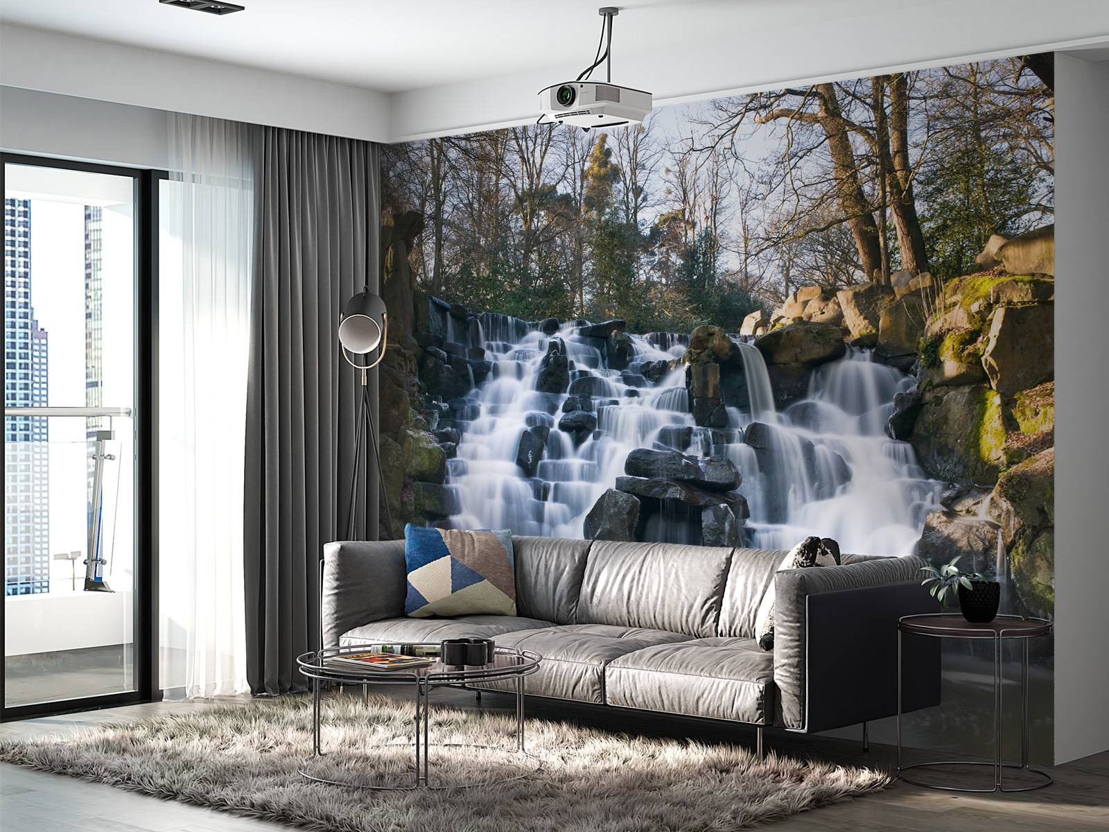 Waterfall in winter