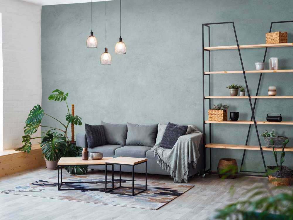 Concrete with shades of green