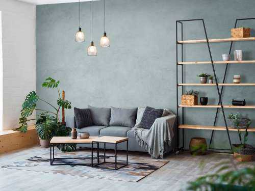 Concrete with shades of green