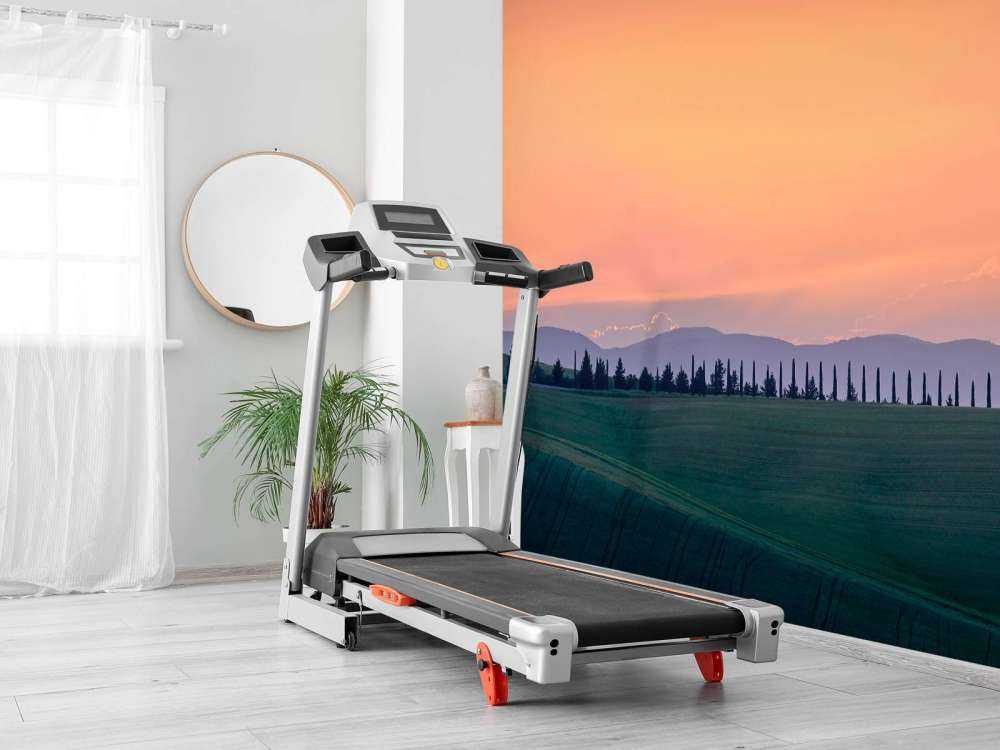 Italian landscape with orange sky