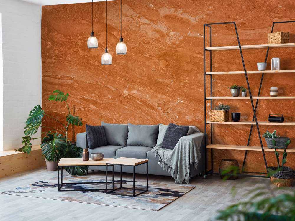 Terracotta marble with playful effect