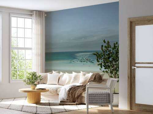Calm sea with seagulls