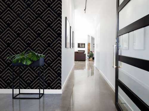 Golden lines, black