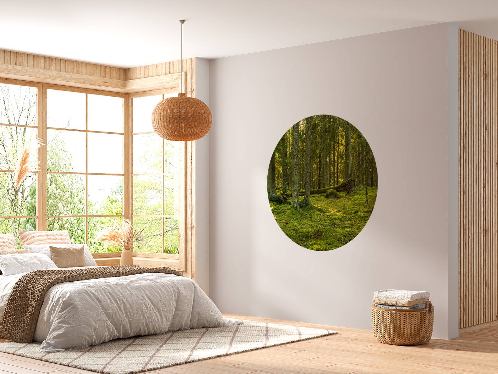 Green pine forest