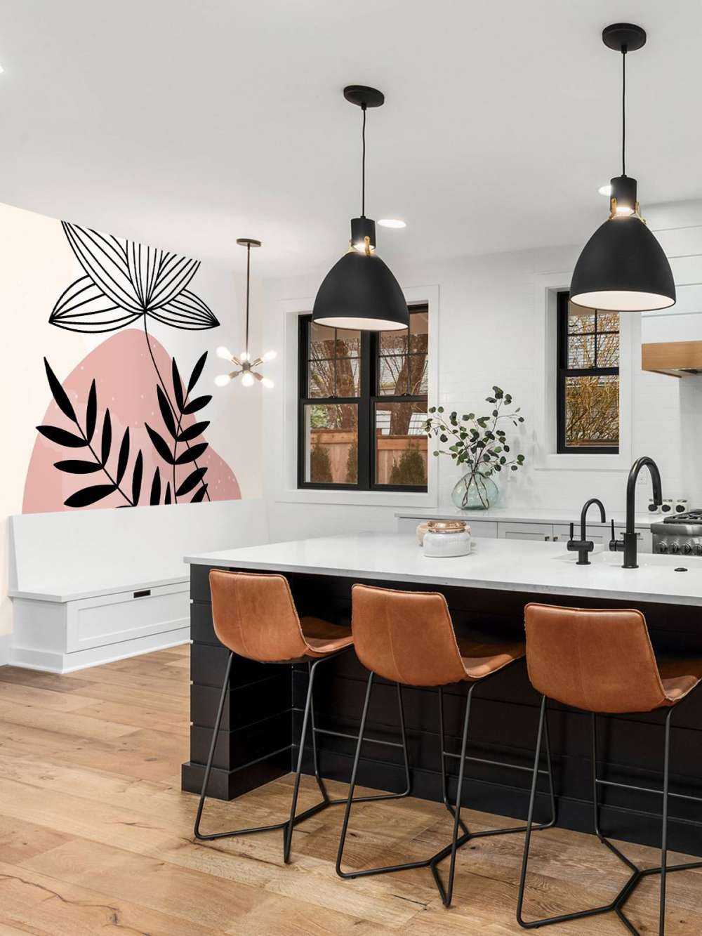 Minimalistische illustratie van planten