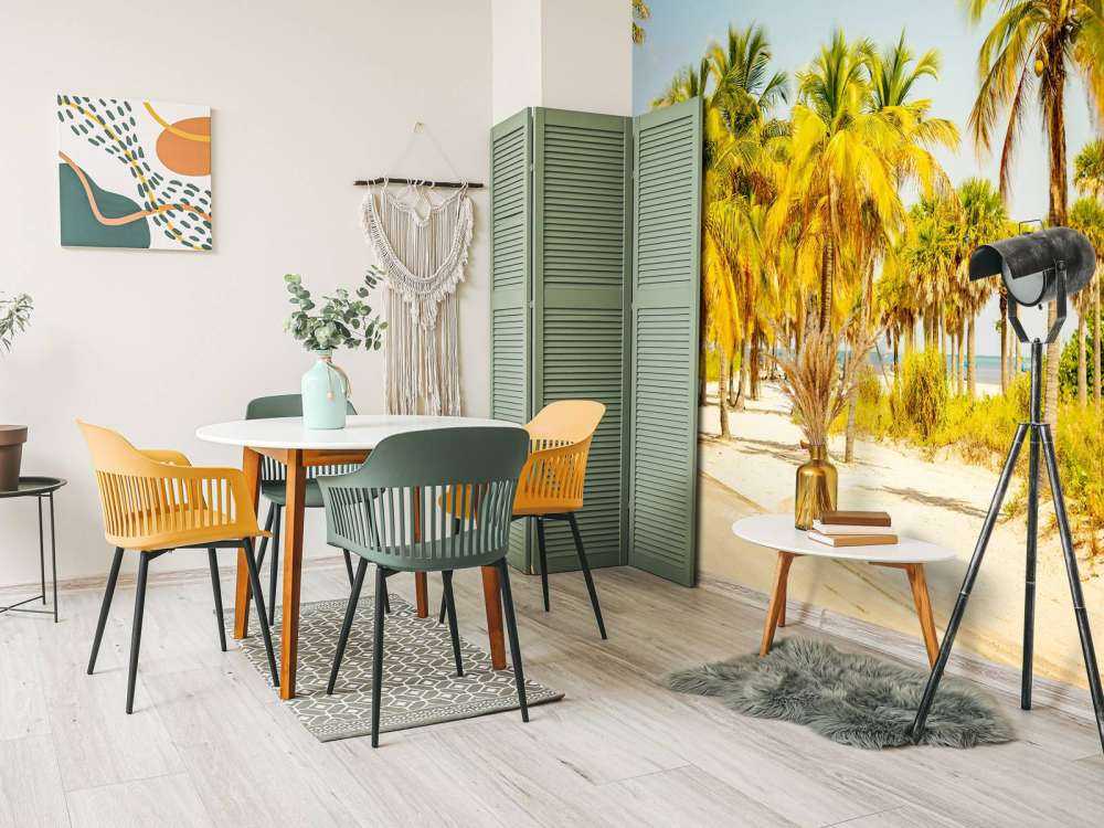 Geel-groene palmbomen