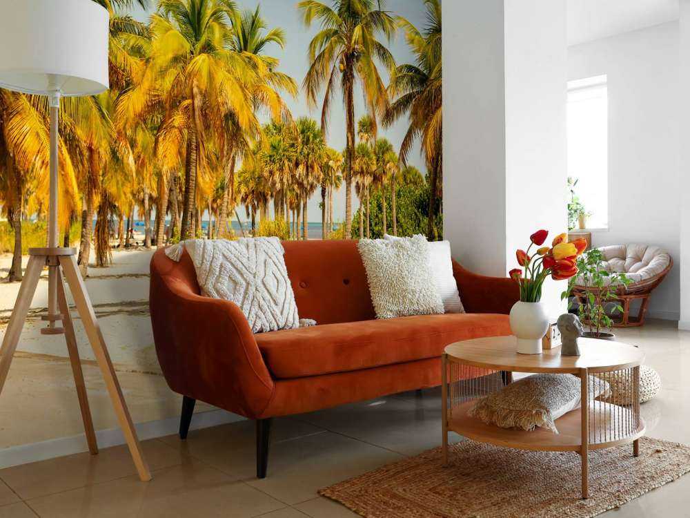 Geel-groene palmbomen