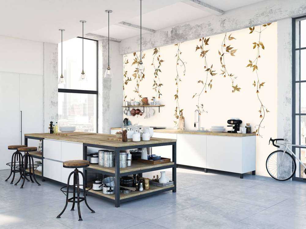 Clematis vine with flowers