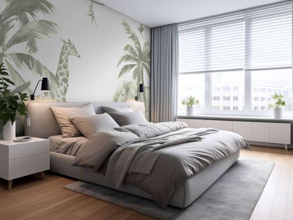 Various jungle animals in green