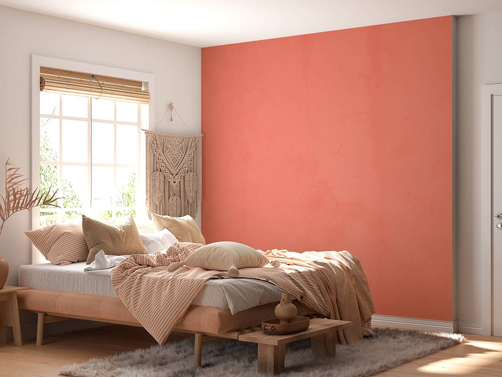 Apricot pink concrete