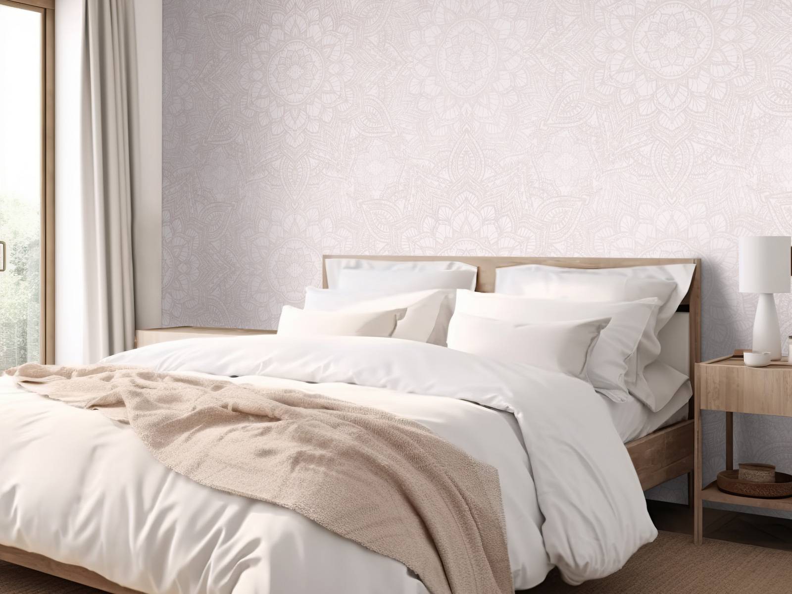 Boho Golden Mandala - blush pink