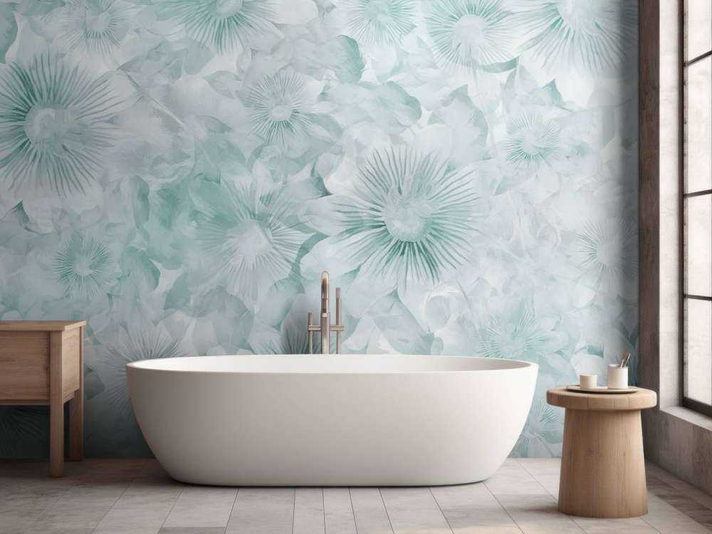 Botanical Watercolor Elegance Icy Mint