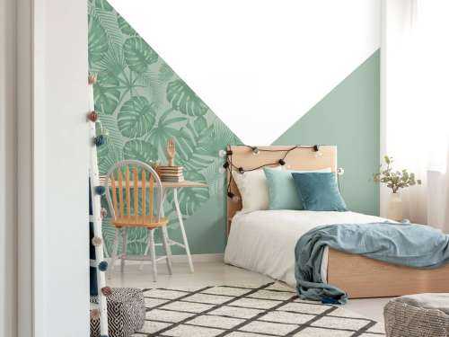Triangles with jungle pattern