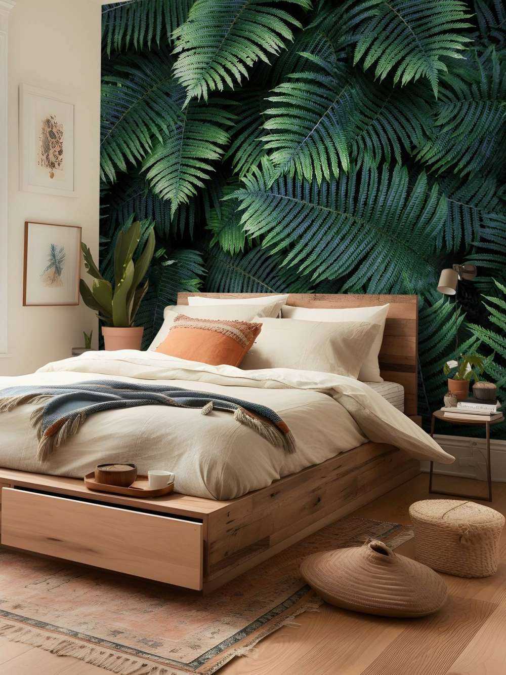 Large palm leaves